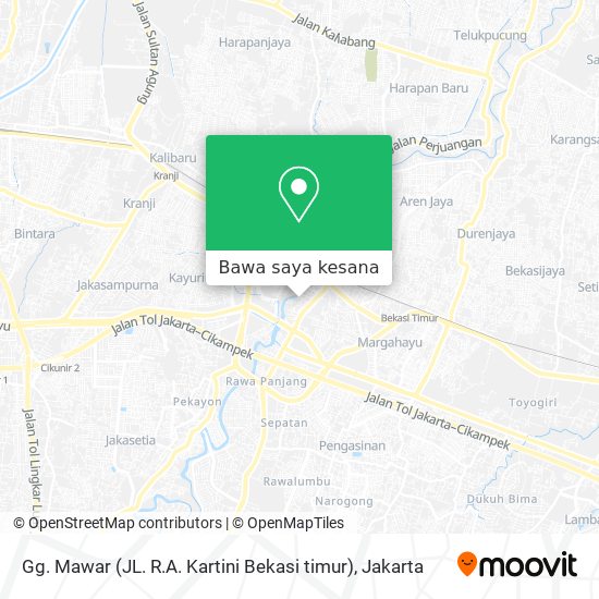 Peta Gg. Mawar (JL. R.A. Kartini Bekasi timur)