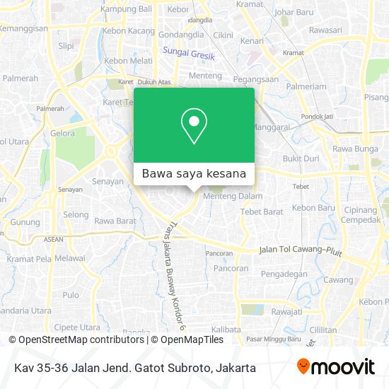 Peta Kav 35-36 Jalan Jend. Gatot Subroto