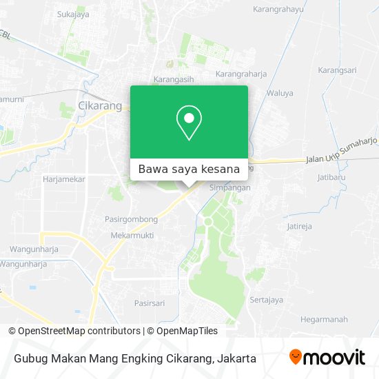 Peta Gubug Makan Mang Engking Cikarang