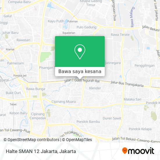 Peta Halte SMAN 12 Jakarta