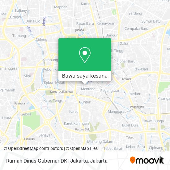 Peta Rumah Dinas Gubernur DKI Jakarta