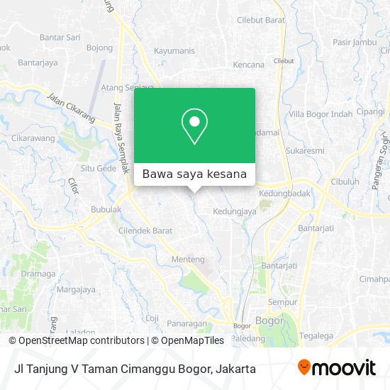 Peta Jl Tanjung V Taman Cimanggu Bogor