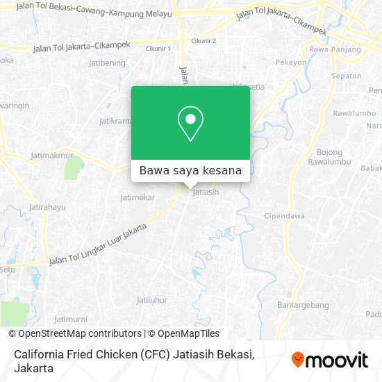 Peta California Fried Chicken (CFC) Jatiasih Bekasi