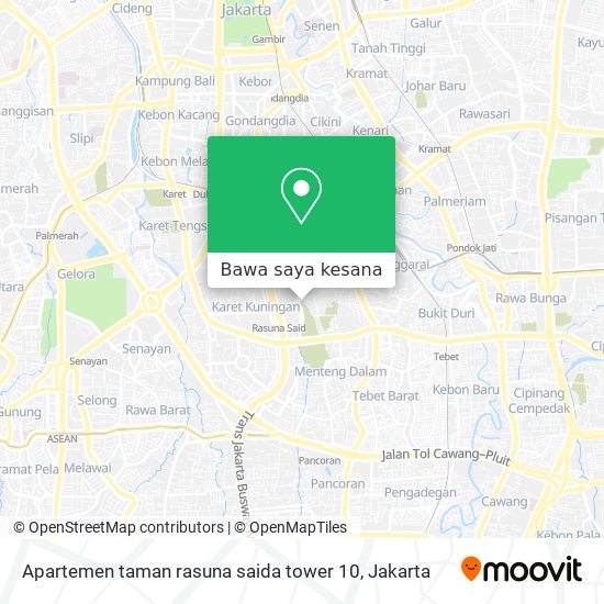 Peta Apartemen taman rasuna saida tower 10
