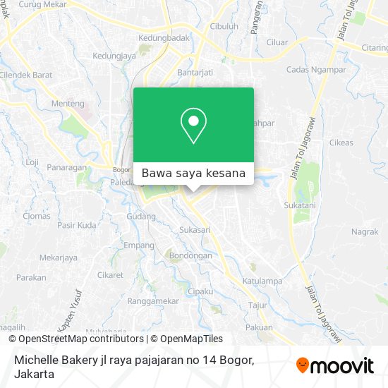 Peta Michelle Bakery jl raya pajajaran no 14 Bogor