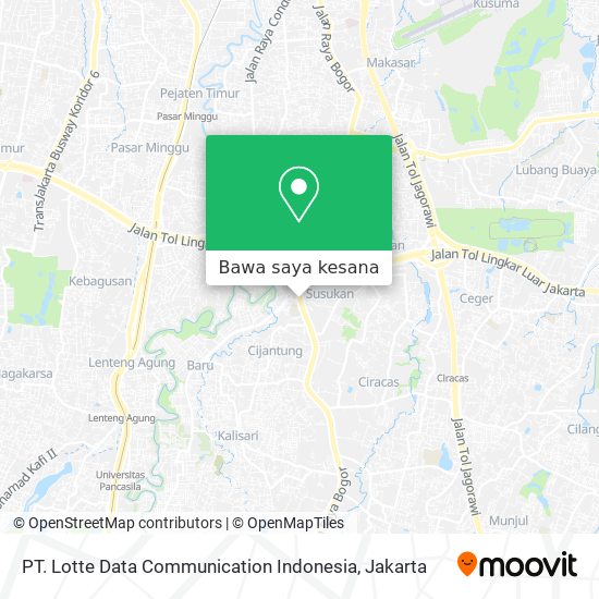 Peta PT. Lotte Data Communication Indonesia