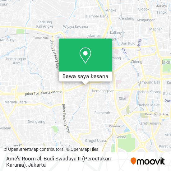 Peta Ame's Room Jl. Budi Swadaya II (Percetakan Karunia)