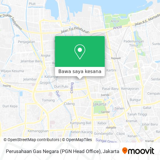 Peta Perusahaan Gas Negara (PGN Head Office)