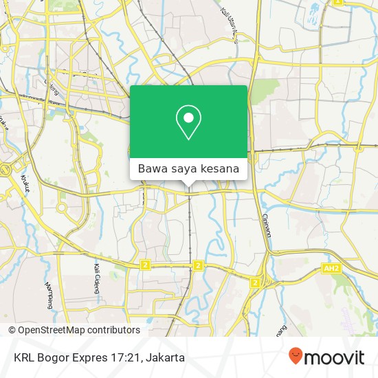 Peta KRL Bogor Expres 17:21