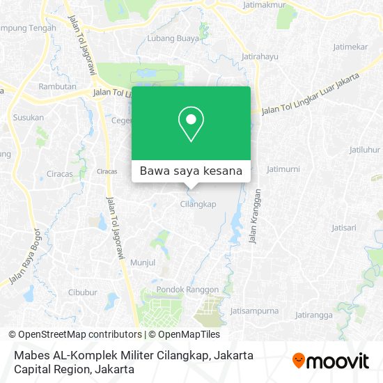 Peta Mabes AL-Komplek Militer Cilangkap, Jakarta Capital Region