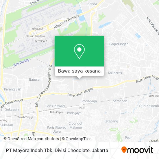 Peta PT Mayora Indah Tbk. Divisi Chocolate