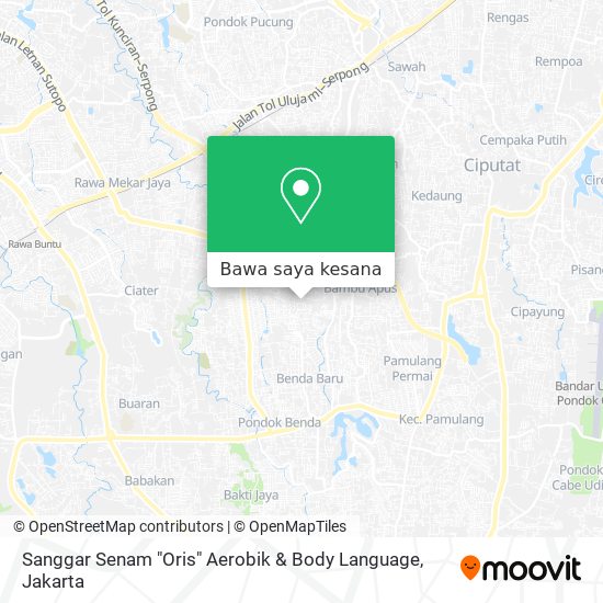 Peta Sanggar Senam "Oris" Aerobik & Body Language