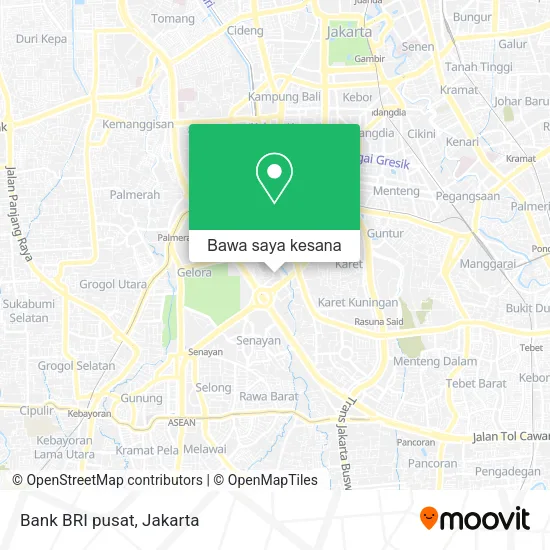 Peta Bank BRI pusat