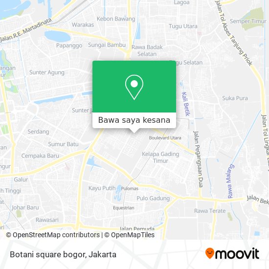 Peta Botani square bogor