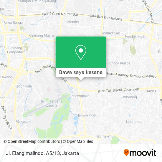 Peta Jl. Elang malindo. A5/13