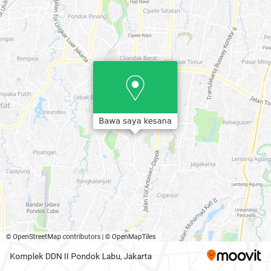 Peta Komplek DDN II Pondok Labu