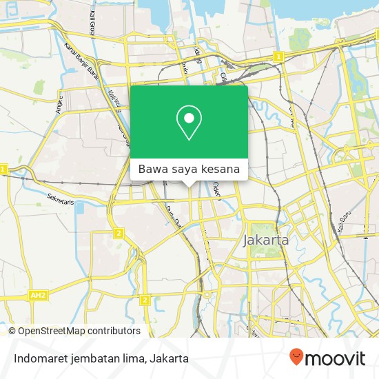 Peta Indomaret jembatan lima