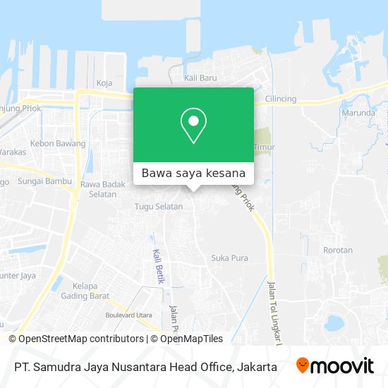 Peta PT. Samudra Jaya Nusantara Head Office