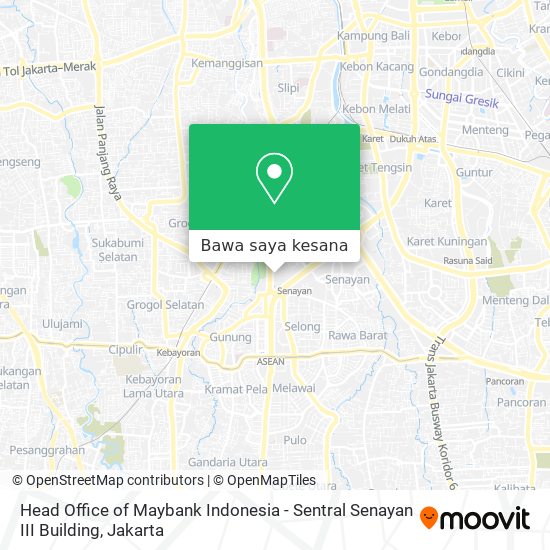Peta Head Office of Maybank Indonesia - Sentral Senayan III Building