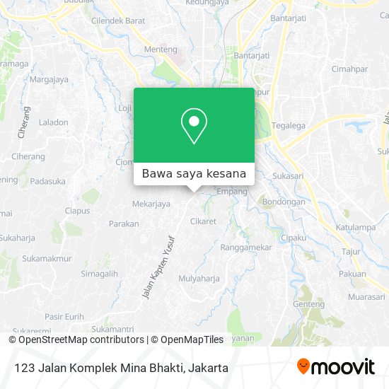 Peta 123 Jalan Komplek Mina Bhakti