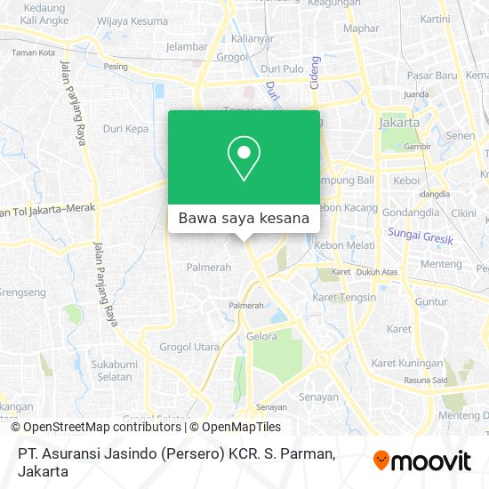 Peta PT. Asuransi Jasindo (Persero) KCR. S. Parman