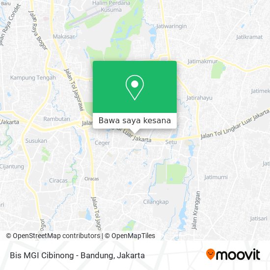Peta Bis MGI Cibinong - Bandung