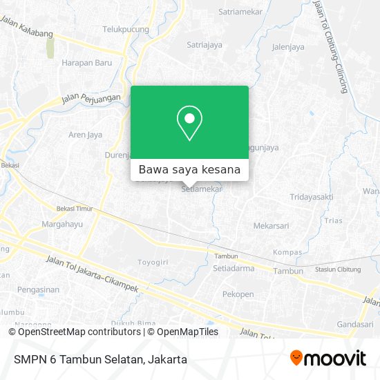 Peta SMPN 6 Tambun Selatan