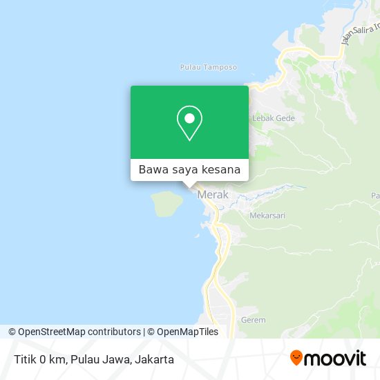 Peta Titik 0 km, Pulau Jawa