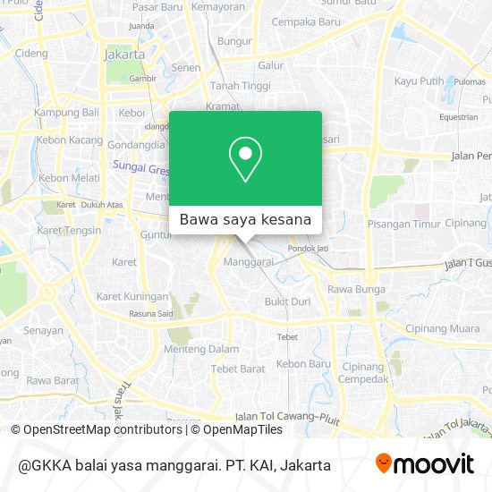 Peta @GKKA balai yasa manggarai. PT. KAI