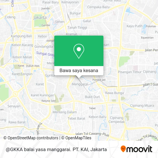 Peta @GKKA balai yasa manggarai. PT. KAI