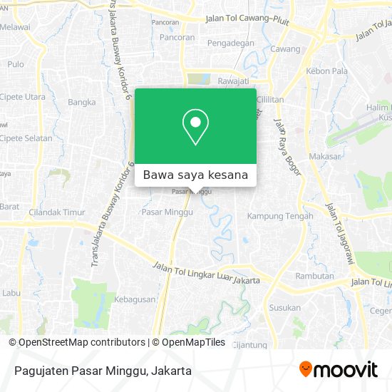 Peta Pagujaten Pasar Minggu