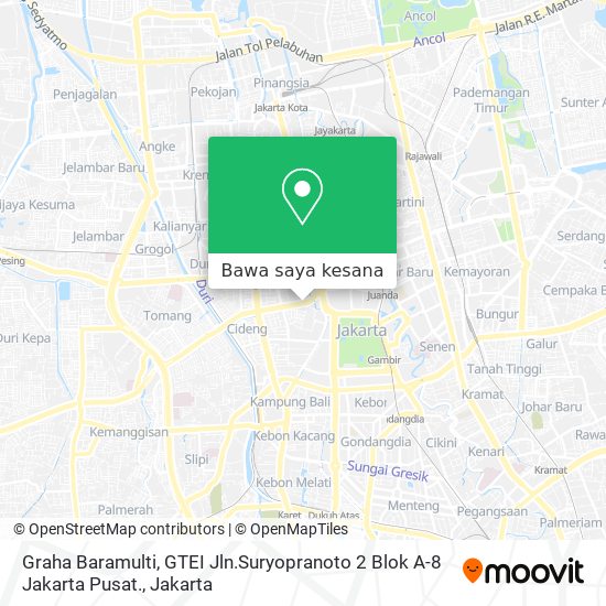 Peta Graha Baramulti, GTEI Jln.Suryopranoto 2 Blok A-8 Jakarta Pusat.