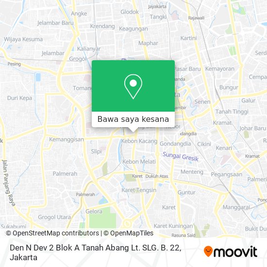 Peta Den N Dev 2 Blok A Tanah Abang Lt. SLG. B. 22