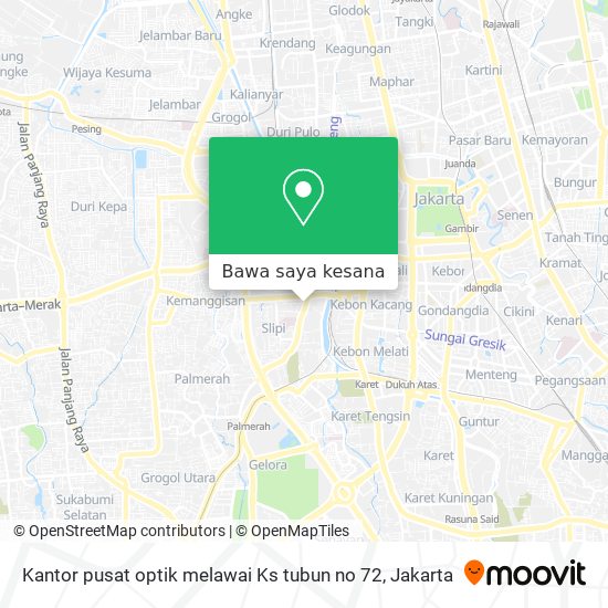 Peta Kantor pusat optik melawai Ks tubun no 72