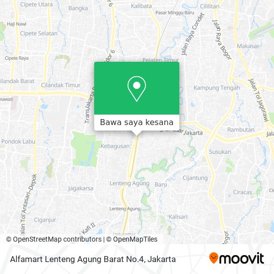 Peta Alfamart Lenteng Agung Barat No.4