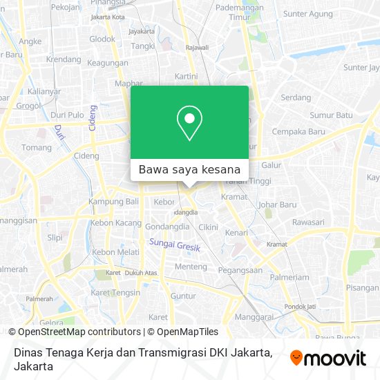Peta Dinas Tenaga Kerja dan Transmigrasi DKI Jakarta