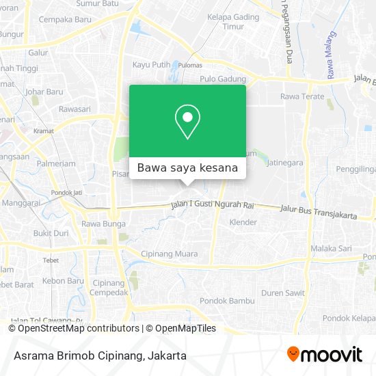 Peta Asrama Brimob Cipinang