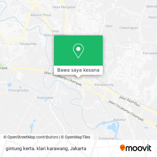 Peta gintung kerta. klari karawang