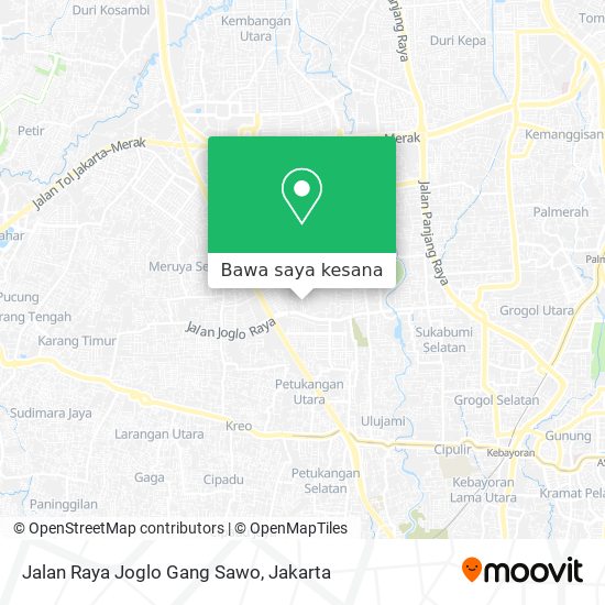 Peta Jalan Raya Joglo Gang Sawo