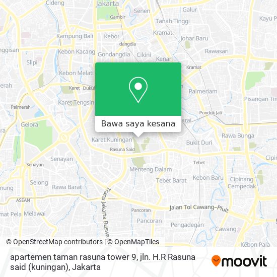 Peta apartemen taman rasuna tower 9, jln. H.R Rasuna said (kuningan)