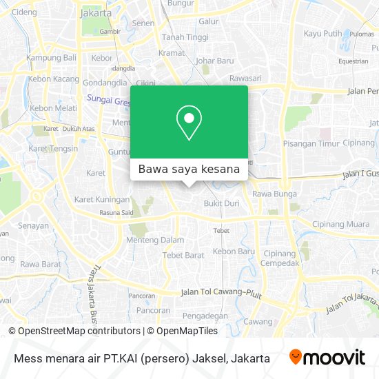 Peta Mess menara air PT.KAI (persero) Jaksel