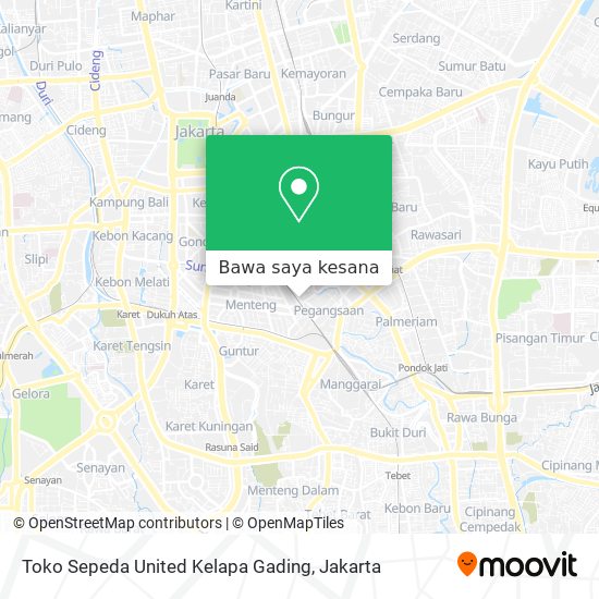 Peta Toko Sepeda United Kelapa Gading