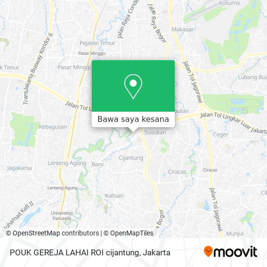 Peta POUK GEREJA LAHAI ROI cijantung