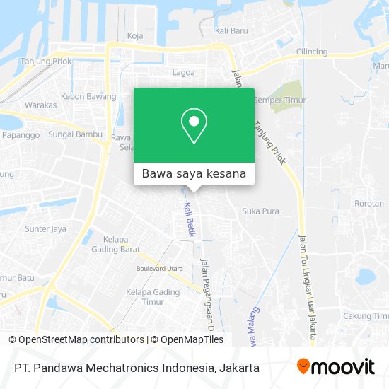 Peta PT. Pandawa Mechatronics Indonesia
