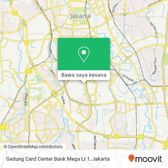 Peta Gedung Card Center Bank Mega Lt 1