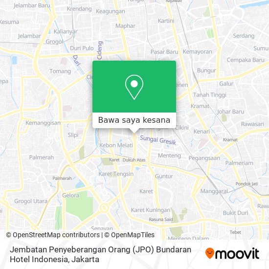 Peta Jembatan Penyeberangan Orang (JPO) Bundaran Hotel Indonesia