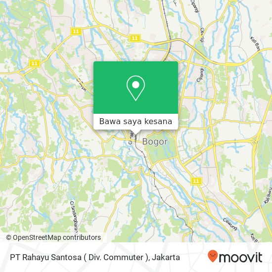 Peta PT Rahayu Santosa ( Div. Commuter )