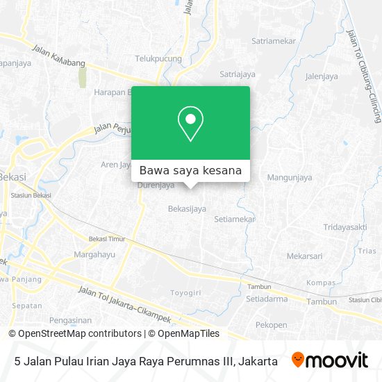 Peta 5 Jalan Pulau Irian Jaya Raya Perumnas III