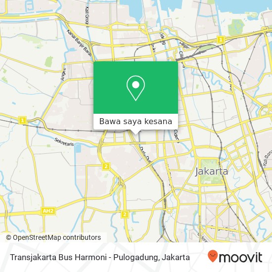 Peta Transjakarta Bus Harmoni - Pulogadung