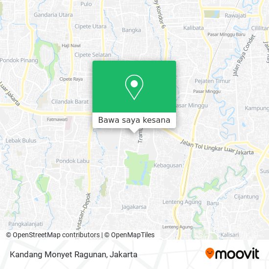 Peta Kandang Monyet Ragunan